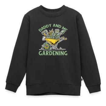 Hobbygärtner Garten Vati Gärtnerischer Vater - Kinder Premium Organic Sweatshirt - Schwarz - Vorne - AI Model Kid Female (0cm)