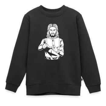 Christ Christianisme - Sweat Premium enfant bio - noir - Devant - AI Model Kid Female (0cm)