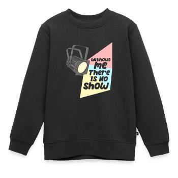 Technicien d’éclairage Pas de spectacle sans moi - Sweat Premium enfant bio - noir - Devant - AI Model Kid Female (0cm)