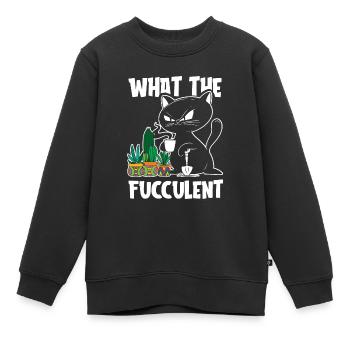 Hobbygärtner Garten Saftig Gartenkatze - Kinder Premium Organic Sweatshirt - Schwarz - Vorne - AI Model Kid Female (0cm)