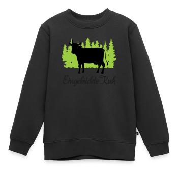 "Eingebildete Kuh: Stolze Grazie" - Kinder Premium Organic Sweatshirt - Schwarz - Vorne - AI Model Kid Female (0cm)