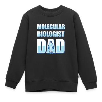 Biologie Biologe Papa Molekularbiologe - Kinder Premium Organic Sweatshirt - Schwarz - Vorne - AI Model Kid Female (0cm)