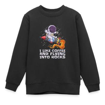 Space Space Coffee Astroid Diversion - Sweat Premium enfant bio - noir - Devant - AI Model Kid Female (0cm)