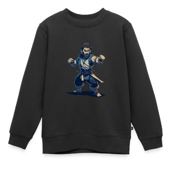 Jew Jitsu Hilarious Jiu Jitsu Pun Martial Arts - Kinder Premium Organic Sweatshirt - Schwarz - Vorne - AI Model Kid Female (0cm)