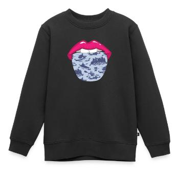 Rafting Zunge - Kinder Premium Organic Sweatshirt - Schwarz - Vorne - AI Model Kid Female (0cm)