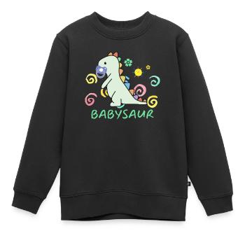 Babysaure - Sweat Premium enfant bio - noir - Devant - AI Model Kid Female (0cm)