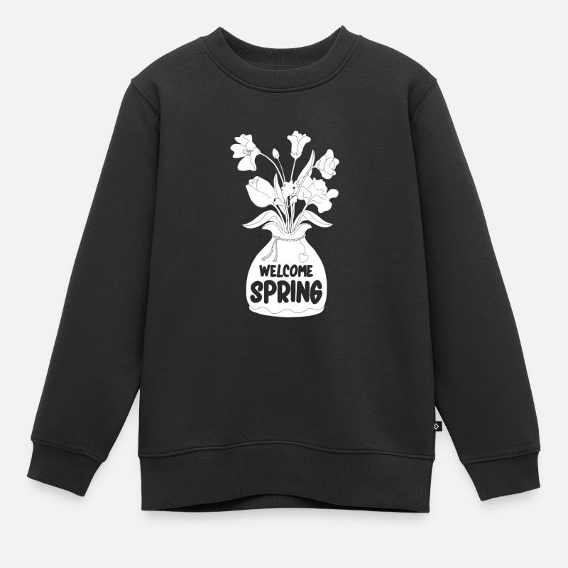Tulipes Drôles de tulipes - Sweat Premium enfant bio - noir