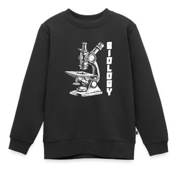 Biologie Biologiste Biologie - Sweat Premium enfant bio - noir - Devant - AI Model Kid Female (0cm)