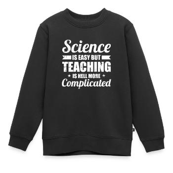 Les scientifiques scientifiques drôles - Sweat Premium enfant bio - noir - Devant - AI Model Kid Female (0cm)