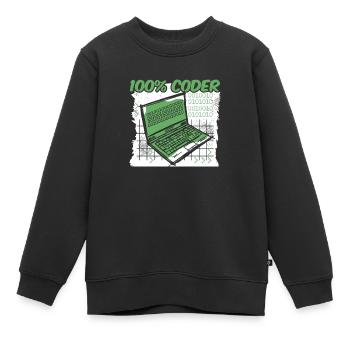 Programmeur Codeur développeur - Sweat Premium enfant bio - noir - Devant - AI Model Kid Female (0cm)