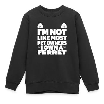 Putois furet - Sweat Premium enfant bio - noir - Devant - AI Model Kid Female (0cm)