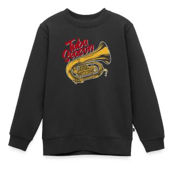 Fanfarenzug Tuba Jahreszeit - Kinder Premium Organic Sweatshirt - Schwarz - Vorne - AI Model Kid Female (0cm)