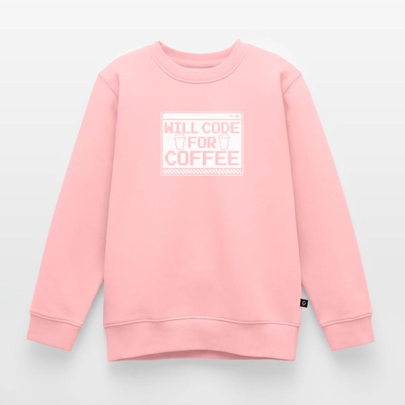 Developer Coder Programmer Coffee Kids Premium Organic Sweatshirt