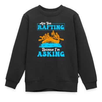 Rafting Rafting en eau vive - Sweat Premium enfant bio - noir - Devant - AI Model Kid Female (0cm)