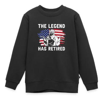 Serrurier Soudeur Drapeau US - Sweat Premium enfant bio - noir - Devant - AI Model Kid Female (0cm)