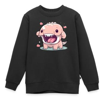 Balo le monstre - Sweat Premium enfant bio - noir - Devant - AI Model Kid Female (0cm)