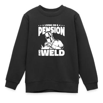 Schweißer Schlosser Die Pension - Kinder Premium Organic Sweatshirt - Schwarz - Vorne - AI Model Kid Female (0cm)