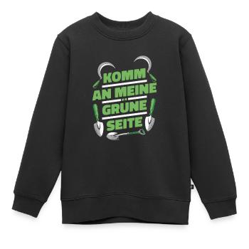 Hobbygärtner Garten Sichel - Kinder Premium Organic Sweatshirt - Schwarz - Vorne - AI Model Kid Female (0cm)
