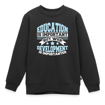 Web Developer Web Developer Funny - Kids Premium Organic Sweatshirt - black - Front - AI Model Kid Female (0cm)