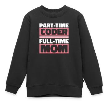 Développeur Coder Programmeur Mère - Sweat Premium enfant bio - noir - Devant - AI Model Kid Female (0cm)