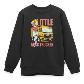 Truck driver Trucker Truck driver - Kids Premium Organic Sweatshirt - black - Front - AI Model Kid Female (0cm)