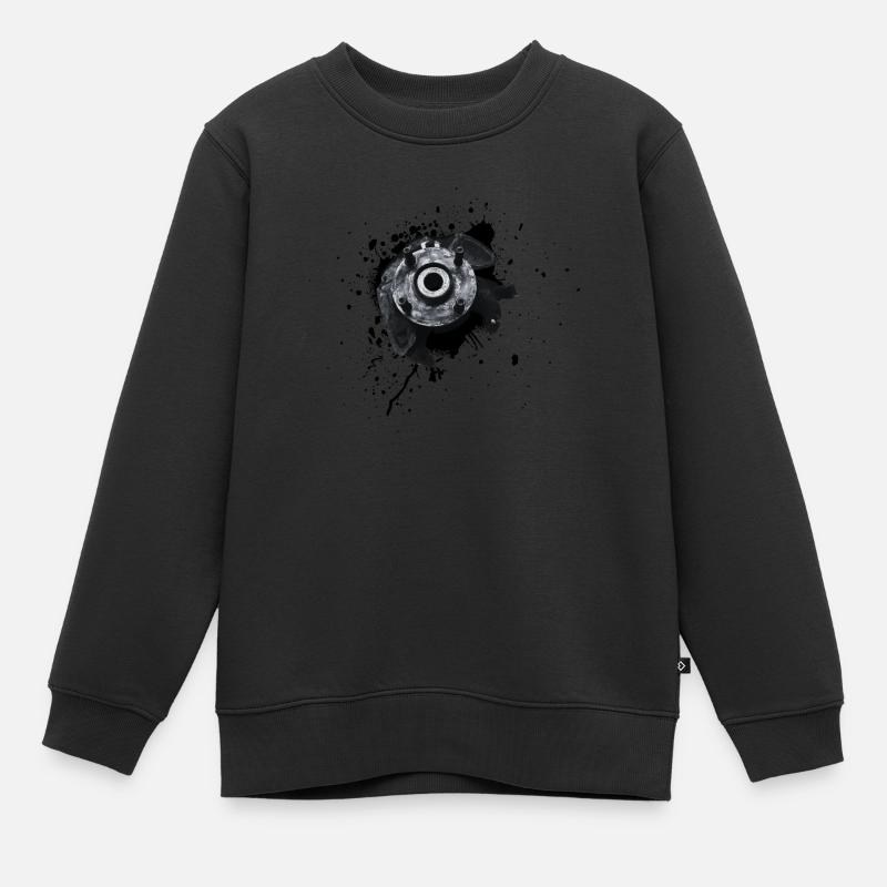 Articulation de direction droite - Sweat Premium enfant bio - noir