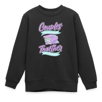 Livre Rat de bibliothèque Rat de bibliothèque Couple - Sweat Premium enfant bio - noir - Devant - AI Model Kid Female (0cm)
