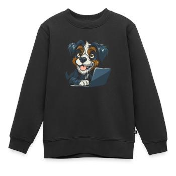 Web Developer Web Developer Cute - Kids Premium Organic Sweatshirt - black - Front - AI Model Kid Female (0cm)
