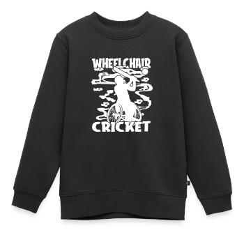Cricket - Kinder Premium Organic Sweatshirt - Schwarz - Vorne - AI Model Kid Female (0cm)
