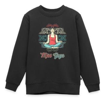 Yoga Vermissen - Kinder Premium Organic Sweatshirt - Schwarz - Vorne - AI Model Kid Female (0cm)
