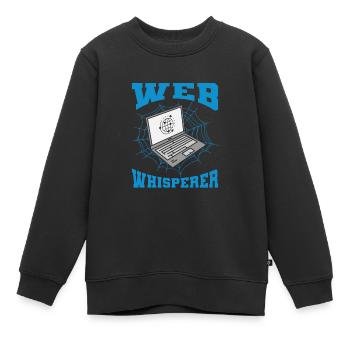 Web Developer Web Developer Funny - Kids Premium Organic Sweatshirt - black - Front - AI Model Kid Female (0cm)