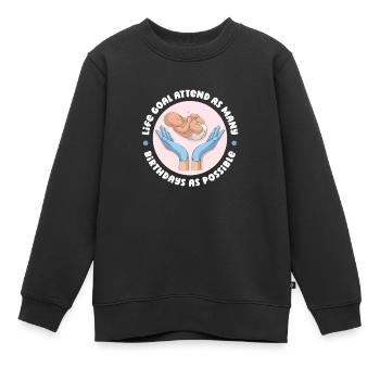 Sage-femme Cool Future Sage-femme - Sweat Premium enfant bio - noir - Devant - AI Model Kid Female (0cm)