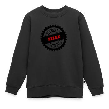 LILLE VALIDE - Sweat Premium enfant bio - noir - Devant - AI Model Kid Female (0cm)