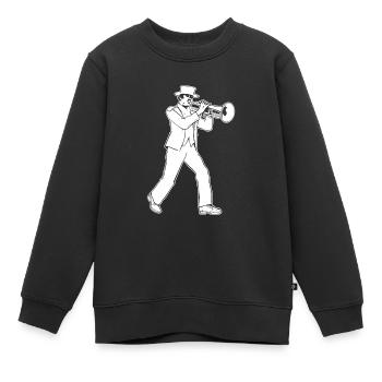 Fanfare de trombone - Sweat Premium enfant bio - noir - Devant - AI Model Kid Female (0cm)