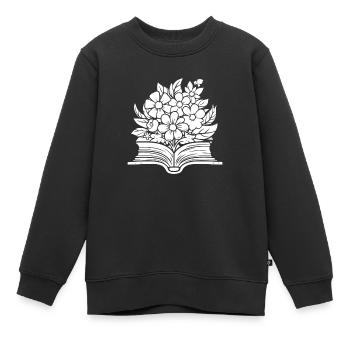 Rat de bibliothèque Livre Rat de bibliothèque - Sweat Premium enfant bio - noir - Devant - AI Model Kid Female (0cm)