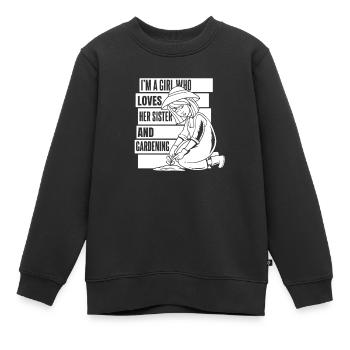 Jardinier amateur jardinier jardinier - Sweat Premium enfant bio - noir - Devant - AI Model Kid Female (0cm)