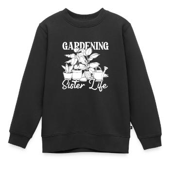 Jardinier amateur jardinier jardinier - Sweat Premium enfant bio - noir - Devant - AI Model Kid Female (0cm)