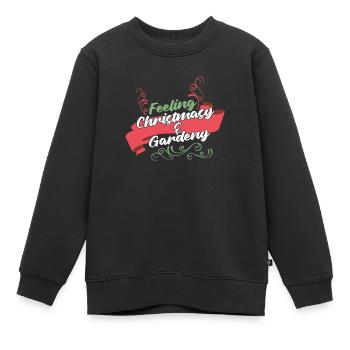 Hobbygärtner Garten Weihnachtlich - Kinder Premium Organic Sweatshirt - Schwarz - Vorne - AI Model Kid Female (0cm)