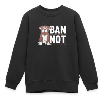 Pitbull Pitbull Interdiction - Sweat Premium enfant bio - noir - Devant - AI Model Kid Female (0cm)