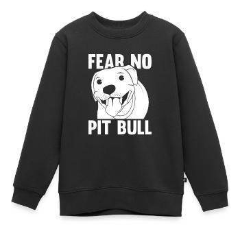 Pitbull Quote Pitbull Ban - Kids Premium Organic Sweatshirt - black - Front - AI Model Kid Female (0cm)