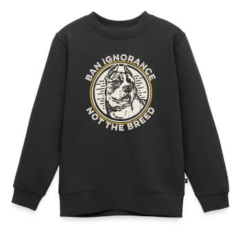 Pitbull Pitbull Interdiction - Sweat Premium enfant bio - noir - Devant - AI Model Kid Female (0cm)