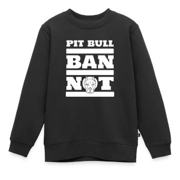 Pitbull Cool Pitbull Ban - Kids Premium Organic Sweatshirt - black - Front - AI Model Kid Female (0cm)