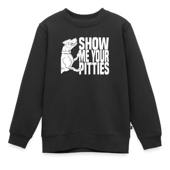 Pitbull Pity Pitbull Ban - Kids Premium Organic Sweatshirt - black - Front - AI Model Kid Female (0cm)