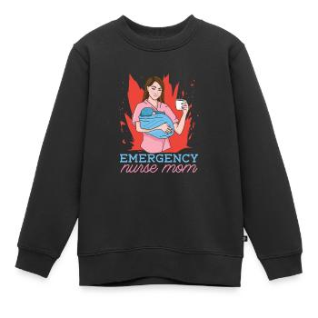 Krankenschwester Mutter Notfall Krankenschwester - Kinder Premium Organic Sweatshirt - Schwarz - Vorne - AI Model Kid Female (0cm)