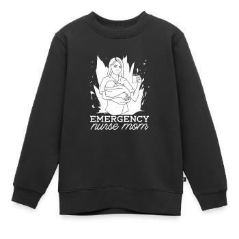Krankenschwester Mutter Notfall Krankenschwester - Kinder Premium Organic Sweatshirt - Schwarz - Vorne - AI Model Kid Female (0cm)