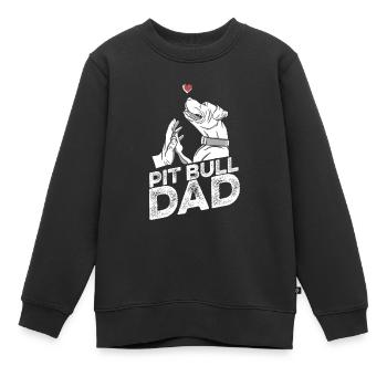 Pitbull Dad Pitbull Ban Dad - Kids Premium Organic Sweatshirt - black - Front - AI Model Kid Female (0cm)