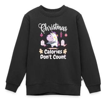 Süßes Christmas Unicorn Bakery Weihnachtsgeschenk - Kinder Premium Organic Sweatshirt - Schwarz - Vorne - AI Model Kid Female (0cm)