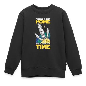 Colonisation de l’espace - Sweat Premium enfant bio - noir - Devant - AI Model Kid Female (0cm)