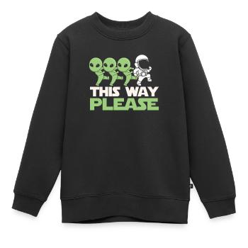 Colonisation de l’espace - Sweat Premium enfant bio - noir - Devant - AI Model Kid Female (0cm)