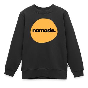 Namasté - Sweat Premium enfant bio - noir - Devant - AI Model Kid Female (0cm)